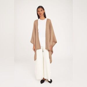 Cuyana Baby Alpaca Square Edge Cape Camel tan wrap scarf neutral natural fiber